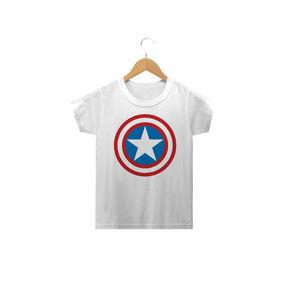 Camiseta Infantil Escudo Capitão America