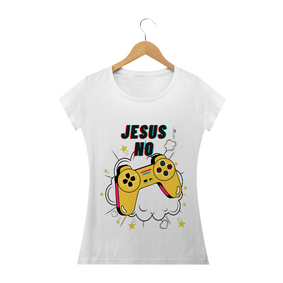 Camiseta feminina Jesus no controle
