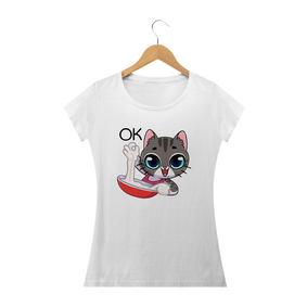 Camiseta feminina Cat ok
