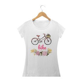 camiseta feminina Bike rosa 