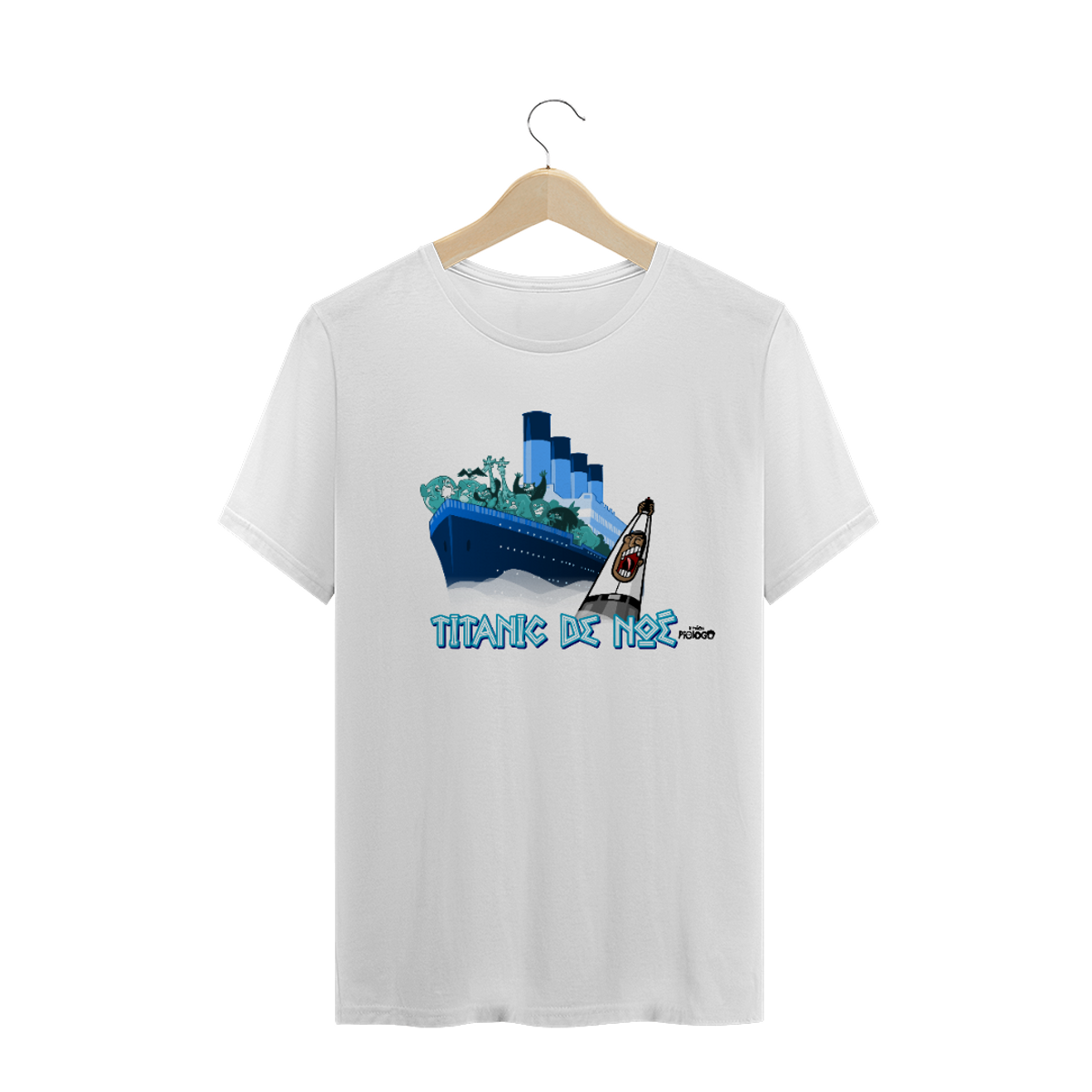 Nome do produto: Camiseta Pastor Metralhadora - Titanic de Noé