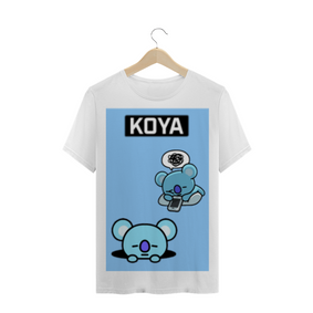 Camiseta masculina, estampa Koya/BT21 