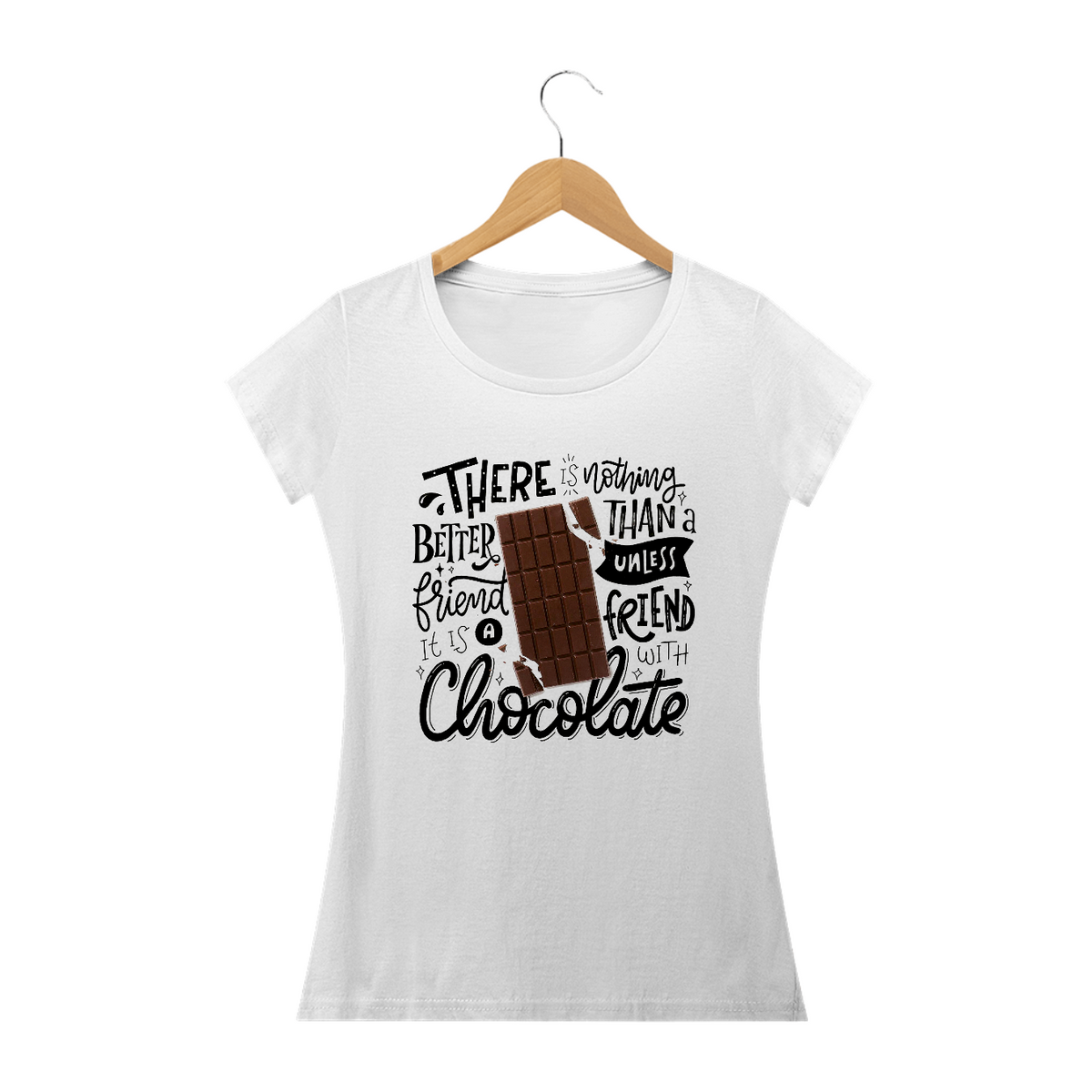 Nome do produto: Camiseta Fem. Friend Chocolate