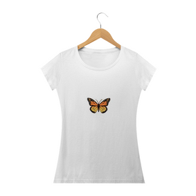 camisa com estampa de borboleta