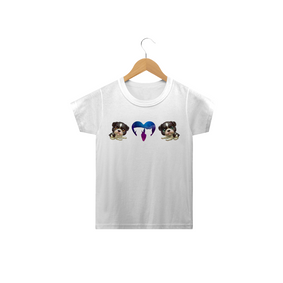 Camiseta Infantil Amor de Rua Dog Coração