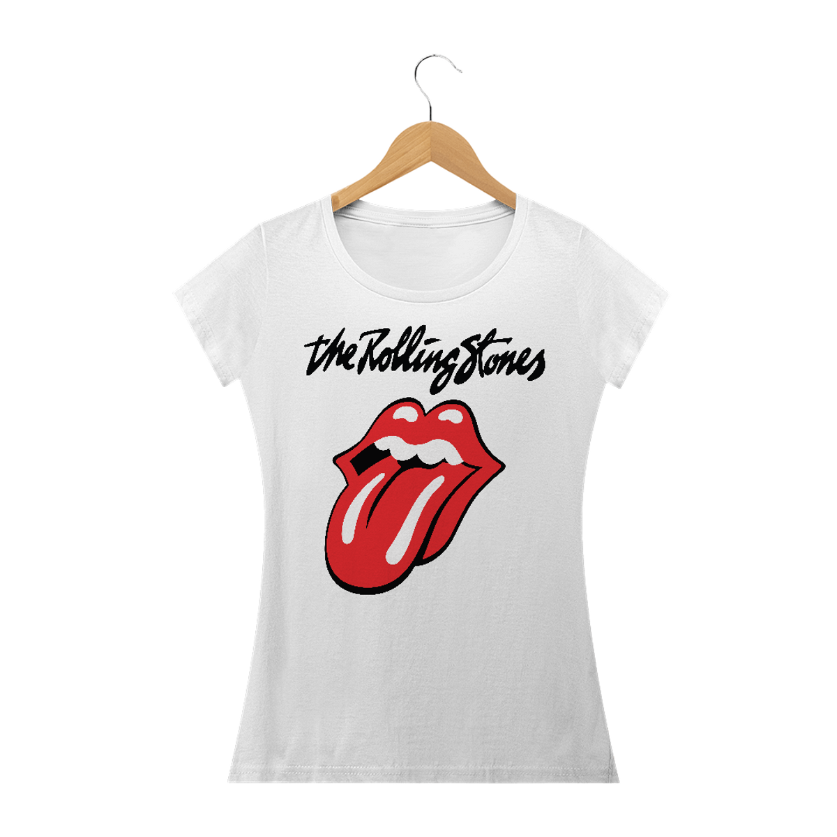 Nome do produto: Camiseta Feminina Rolling Stones