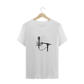 Nome do produto  Camiseta microfone branca