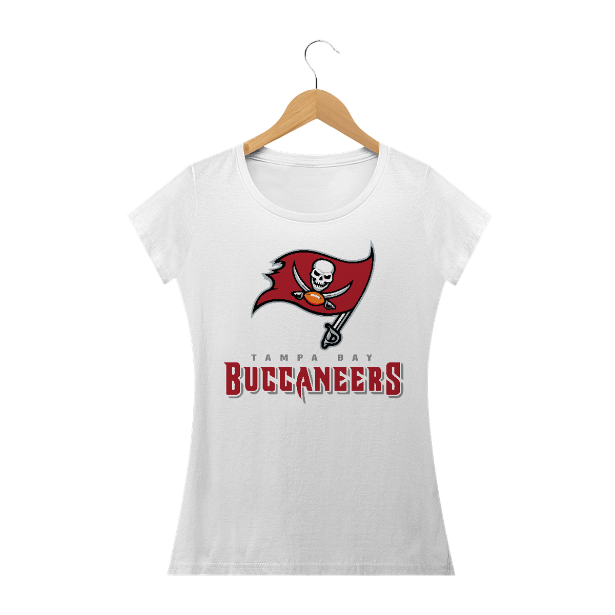 Nome do produto: Camiseta Feminina Buccaneers 