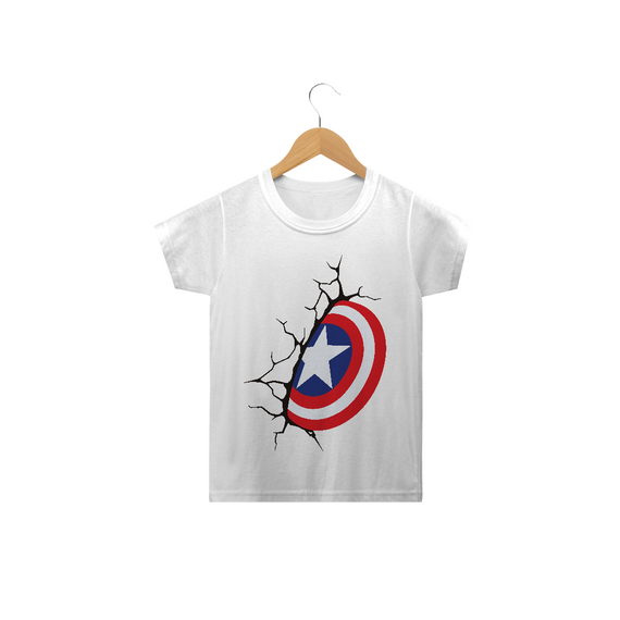 Camiseta Infantil Escudo Capitão América