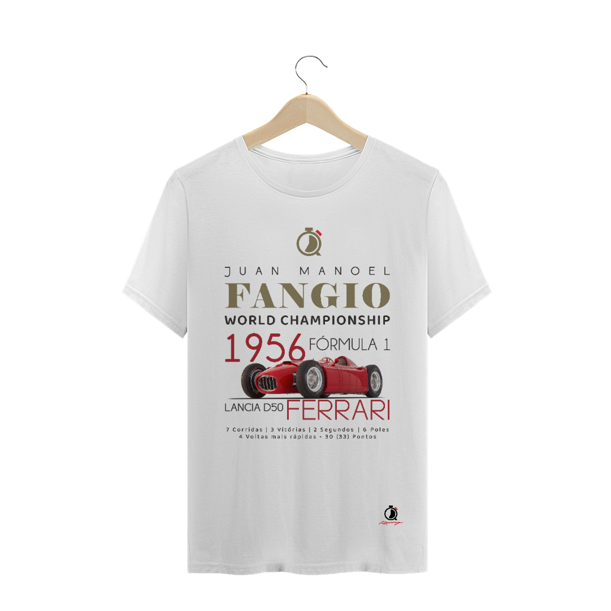 Nome do produto: T Shirt Prime Quick Racing | Juan Manoel Fangio 1956