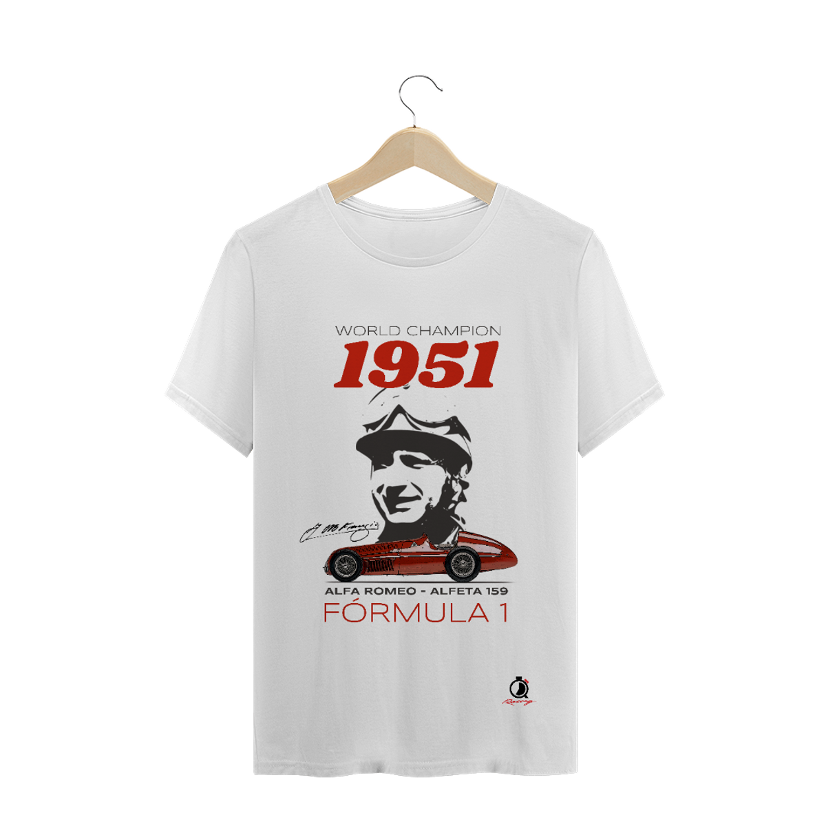 Nome do produto: T-Shirt Prime Quick Racing | Fangio 1951 Alfa Romeo