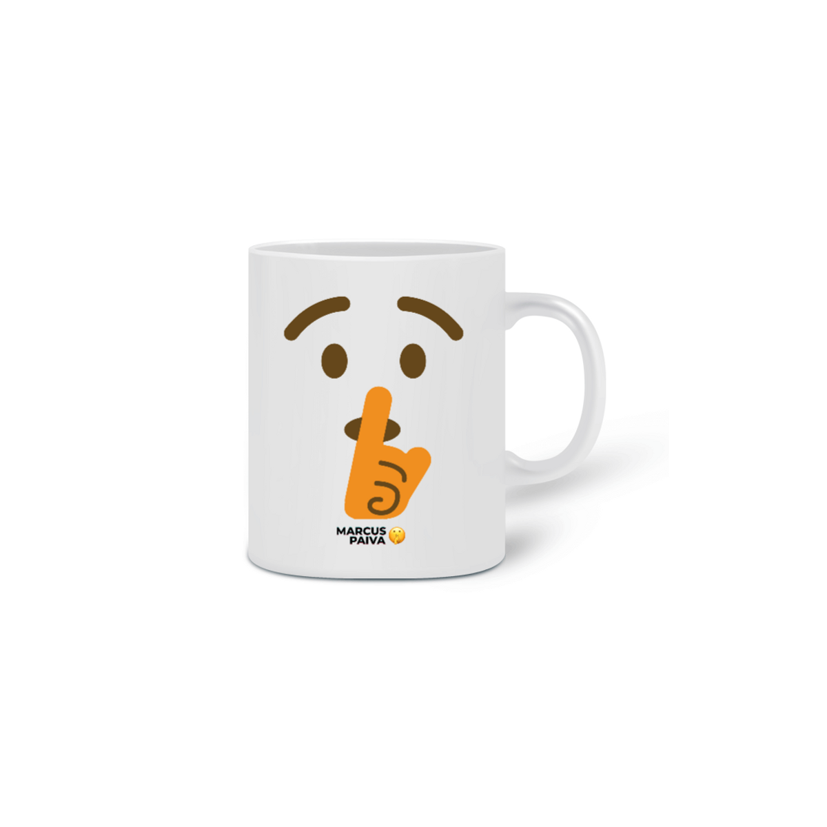 Nome do produto: Caneca Emoji Shhh Vazado 