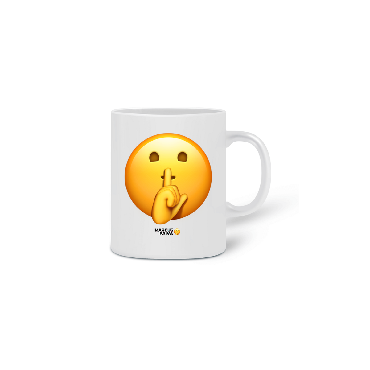 Nome do produto: Caneca Emoji Shhh 