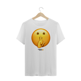 Camiseta Emoji Shhh Plus Size.