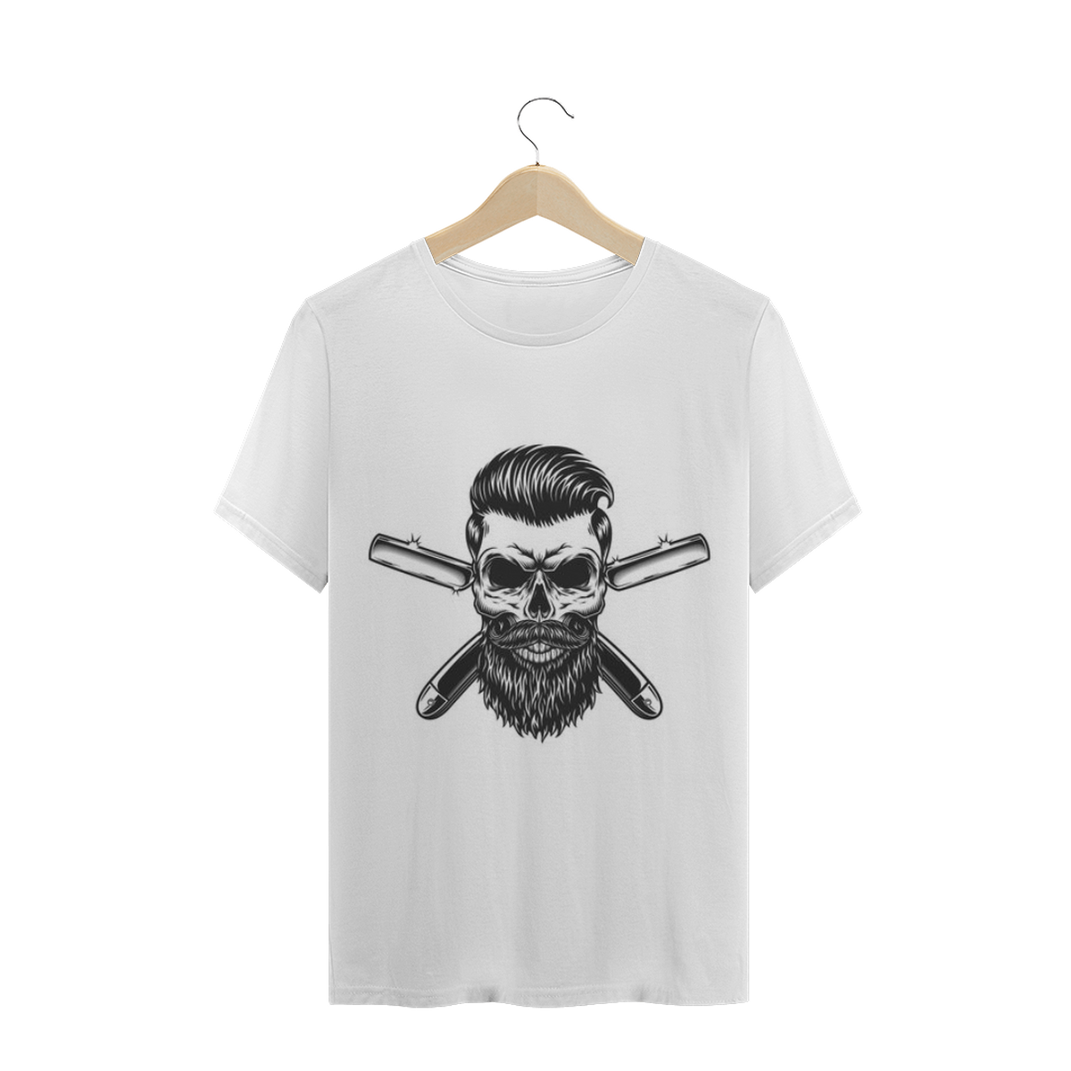 Nome do produto: Camiseta Caveira Barbearia