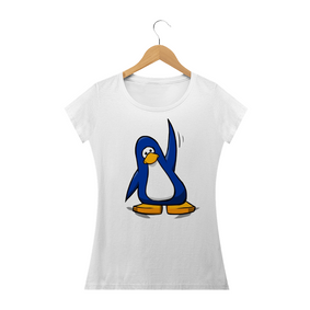 Camiseta Feminina Club Penguin Azul
