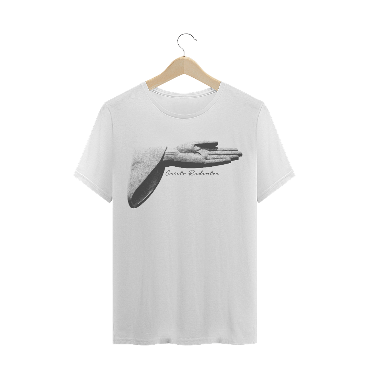 Nome do produto: Camiseta Masculina Cristo Redentor braço 