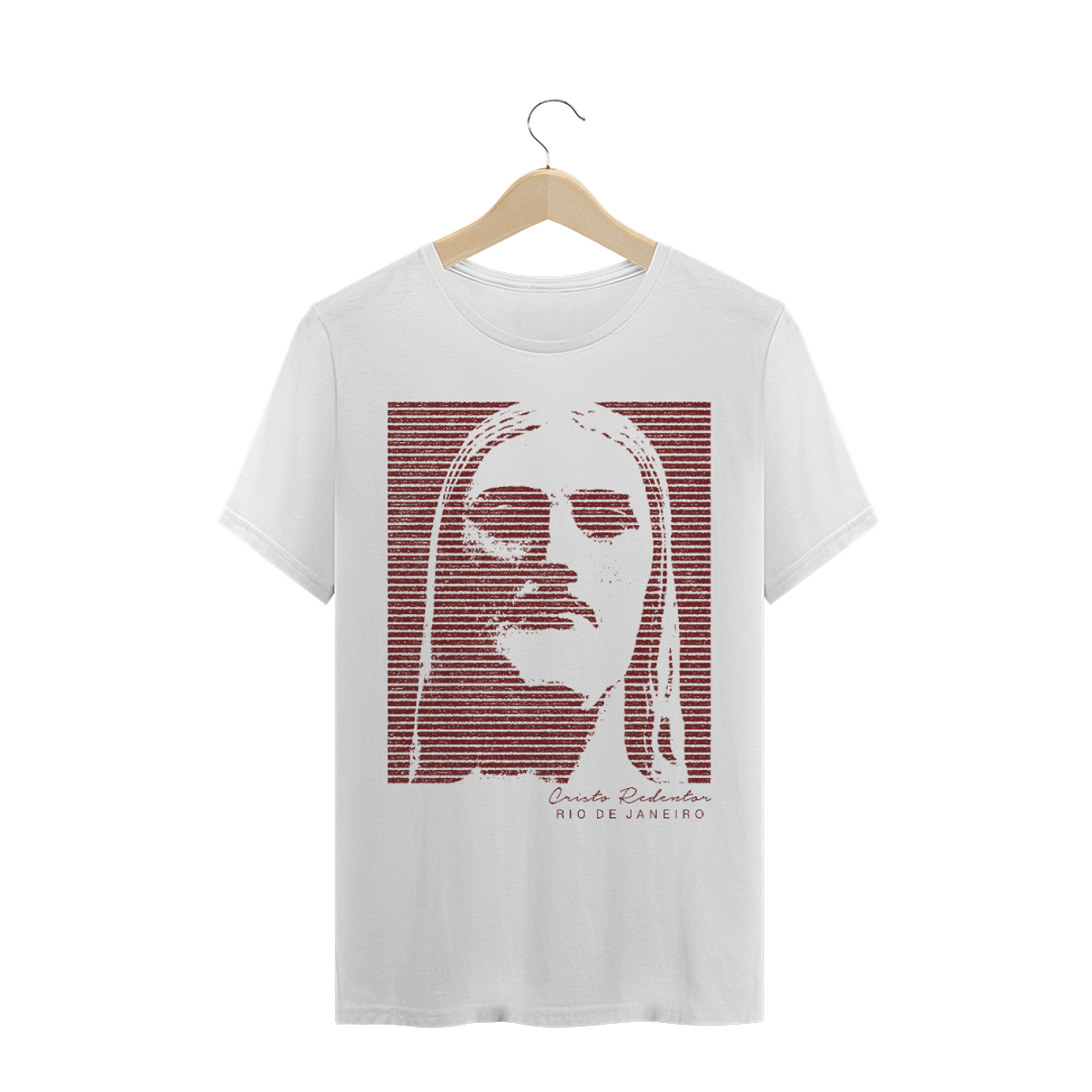 Nome do produto: Camiseta Masculina Cristo Redentor rosto 4