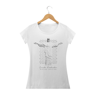 Nome do produtoCamiseta Feminina Cristo Redentor braços abertos calçadão Ipanema