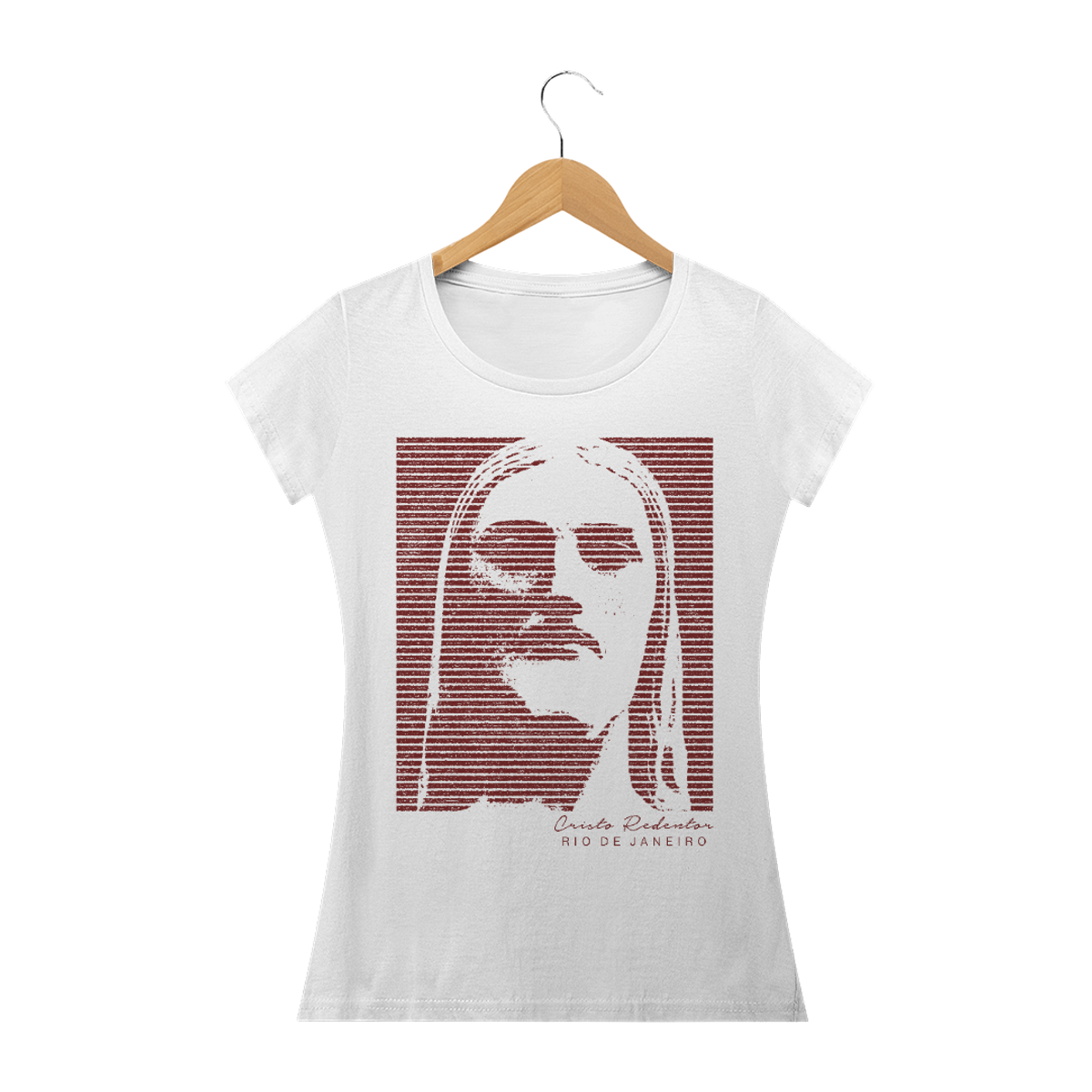 Nome do produto: Camiseta Feminina Cristo Redentor rosto 4