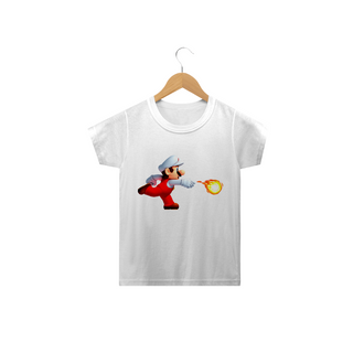 Camiseta Infantil Mario Fire 