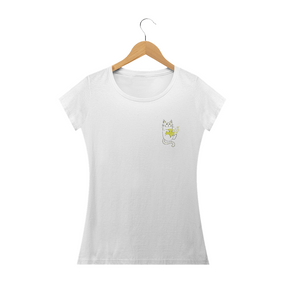 Camiseta Feminina Prime | Gatinho Amarelo 02