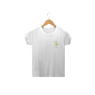Camiseta Infantil | Gatinho Artesão Amarelo 02