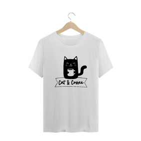 Camiseta Plus Size Prime | Cat and Coffee Black