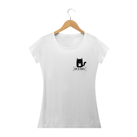 Camiseta Feminina Prime | Cat and Coffee | Black 02