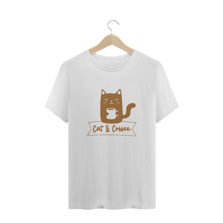 Camiseta Unissex Prime | Cat and Coffee Black/Milk