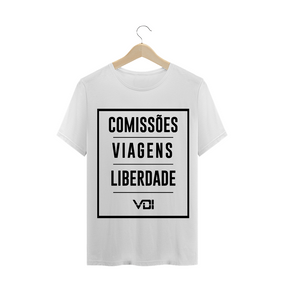Camiseta: comissões, viagens e liberdade
