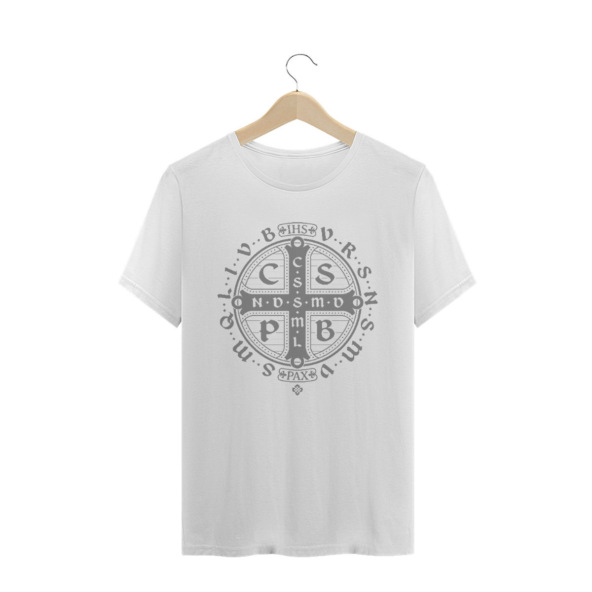 Nome do produto: Camiseta Masculina Cruz de São Bento 3