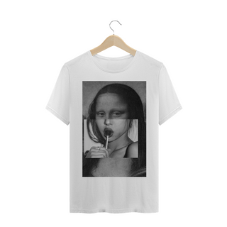 Camiseta Masculina Mona Lisa Collage Pop Art