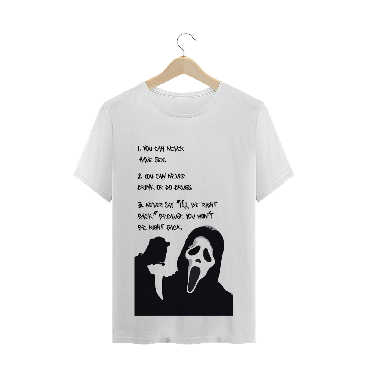 Nome do produto: Ghostface Scream Camiseta Branca 