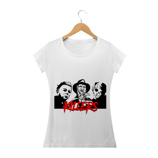 Nome do produtoKillers Michal Myers Freddy Krueger Jason Camiseta Branca