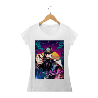 Camiseta Jotaro JoJo Futurista Preta e Branca