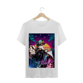 Camiseta Jotaro JoJo Futurista Preta e Branca