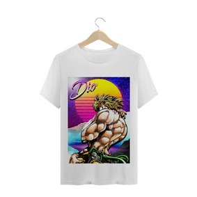 Camiseta Dio JoJo Futurista Preta e Branca