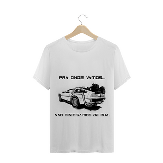 Camiseta De Volta Para o Futuro DeLorean Branca