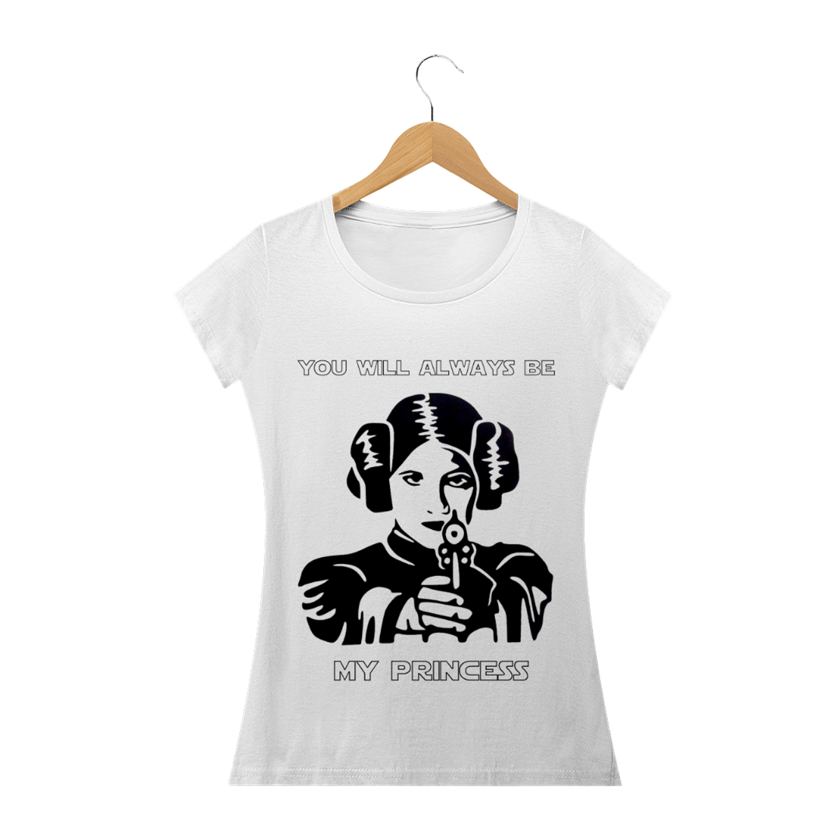 Nome do produto: Camiseta Star Wars Princesa Leia Branca