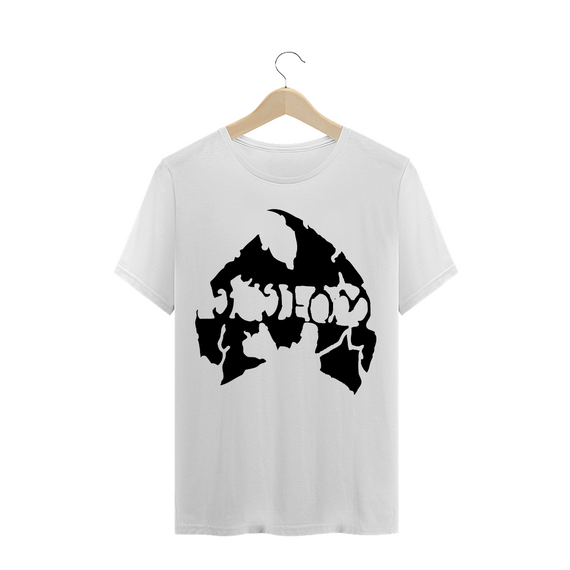 T-Shirt Camiseta de Malha Quality WUTANG Logo Method Com Letra
