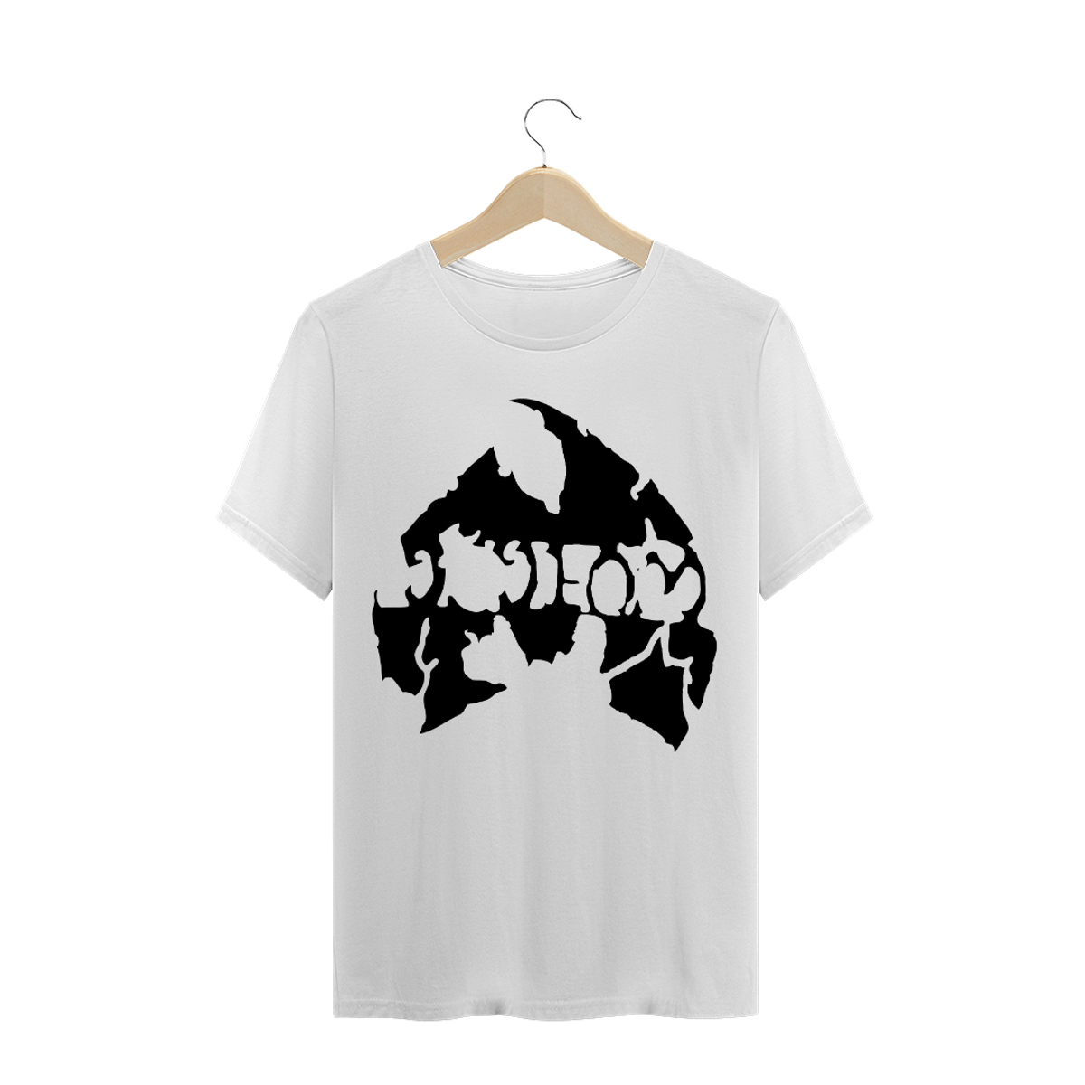 Nome do produto: T-Shirt Camiseta de Malha Quality WUTANG Logo Method Com Letra