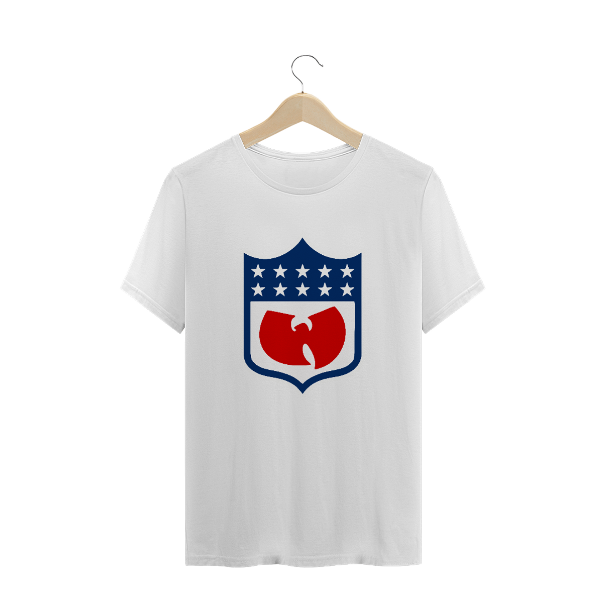 Nome do produto: T-Shirt Camiseta de Malha Quality WUTANG Logo Escudo America