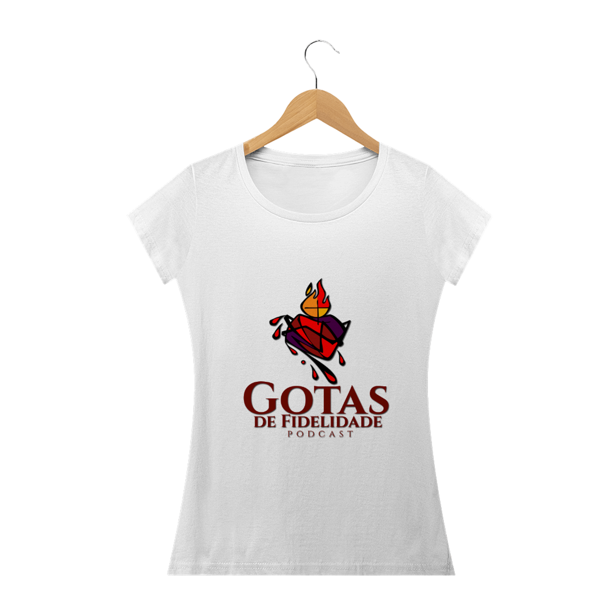 Nome do produto: Camiseta Feminina Gotas de Fidelidade