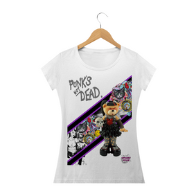 Punk's Not Dead!!!! Camisa Feminina Baby Long Quality