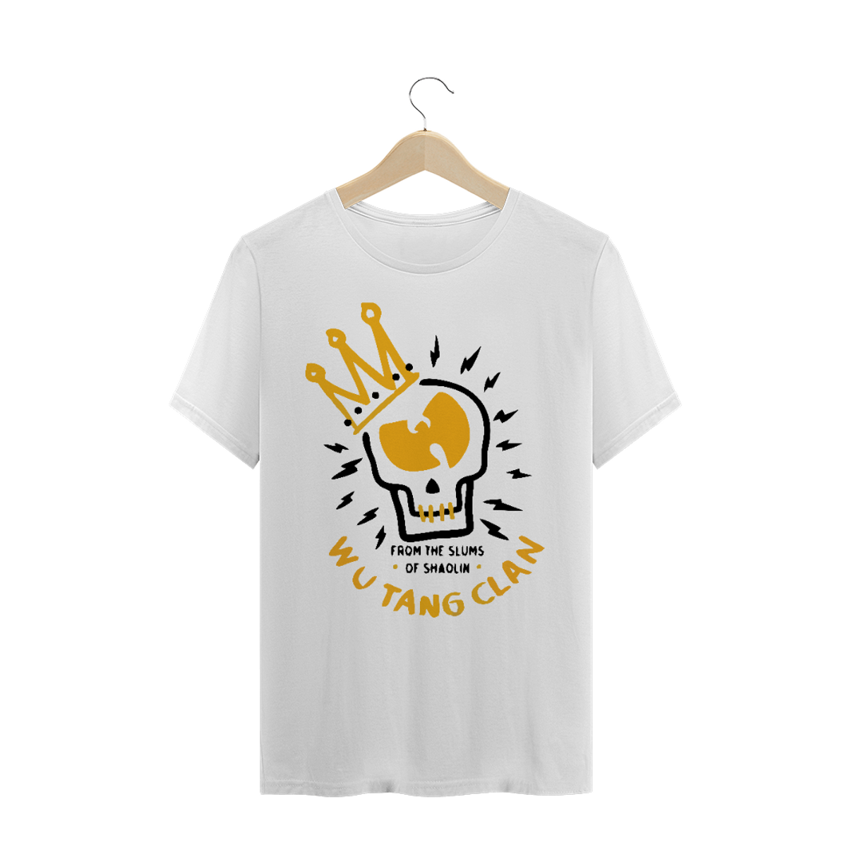 Nome do produto: T-Shirt Camiseta de Malha Quality WUTANG Slum Shaolin Skull Black