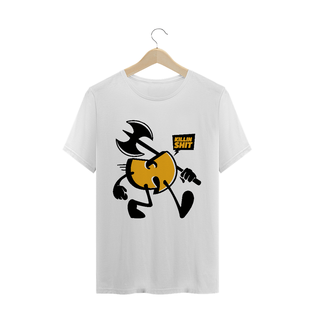 Nome do produto: Camiseta de Malha Quality Wu Tang Clan Logo  Killin Shit