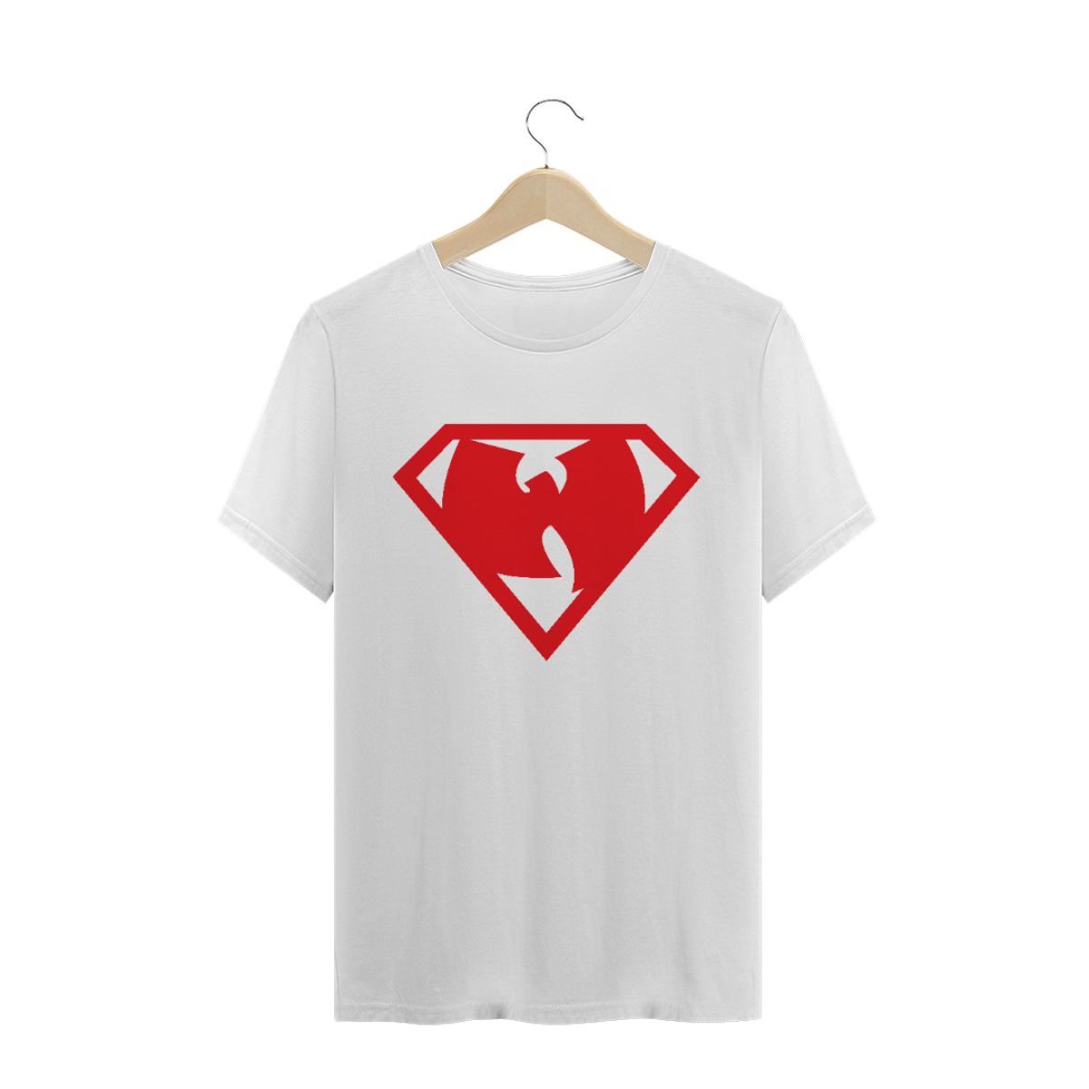 Nome do produto: Camiseta de Malha Quality Wu Tang Clan Logo Super Vermelho