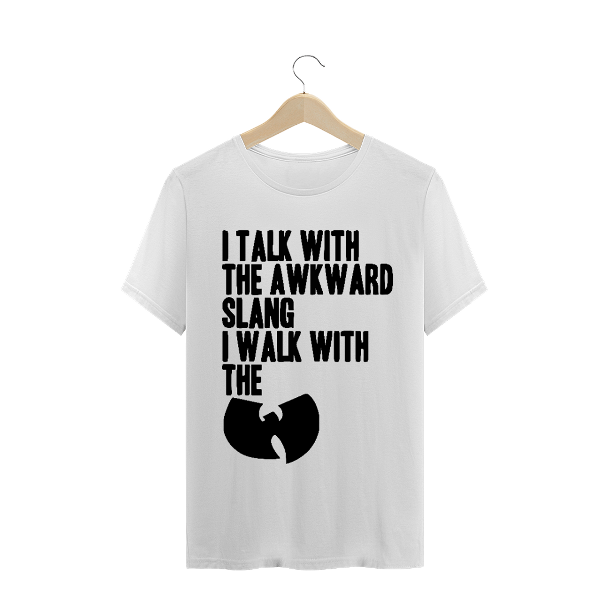 Nome do produto: Camiseta de Malha Quality Wu Tang Clan I Talk Black