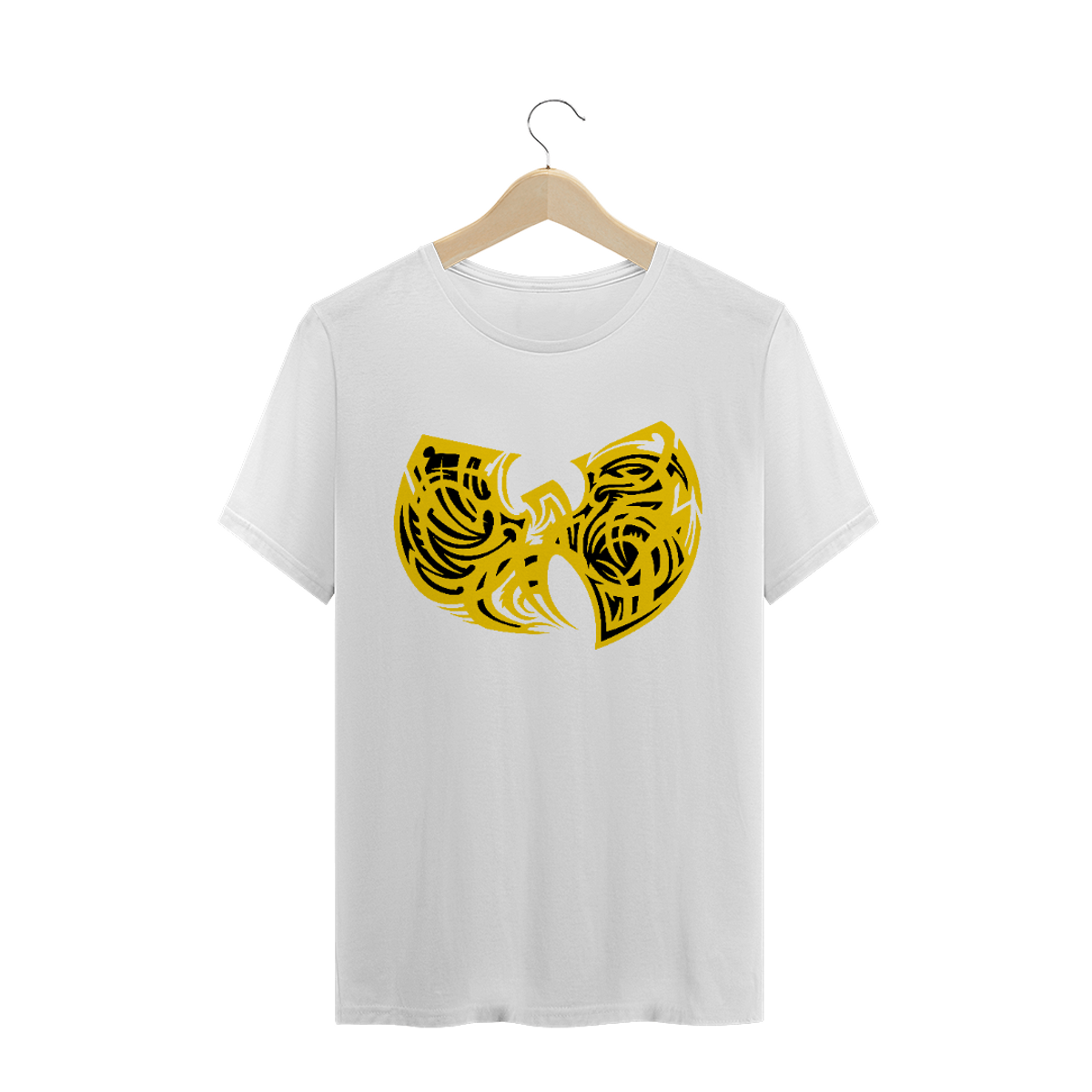 Nome do produto: Camiseta de Malha Quality Wu Tang Clan Logo Listras